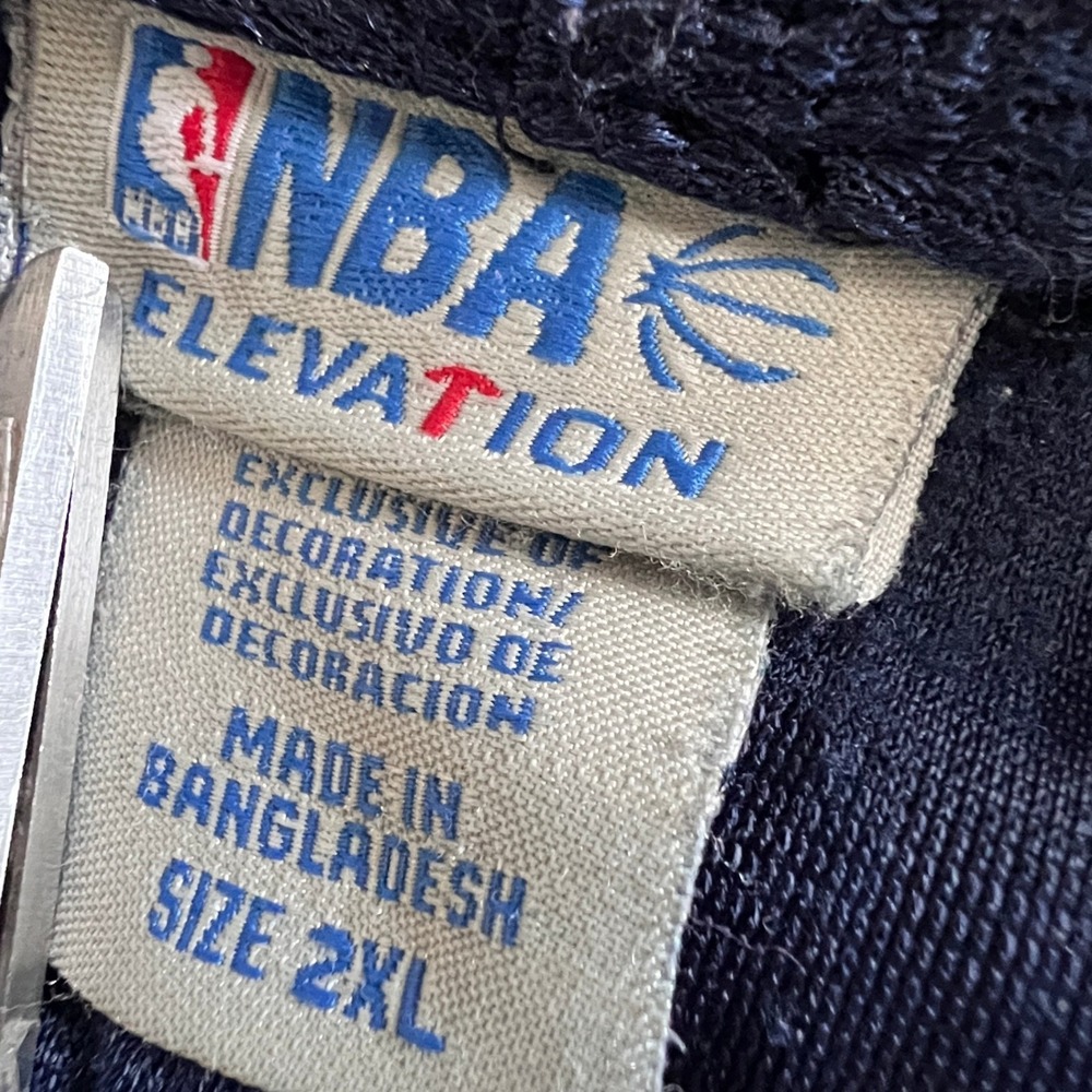 NBA‎ Elevation Mesh Shorts 2XL Basketball Gym Activewear Navy Blue Shiny Vintage - Picture 2 of 8
